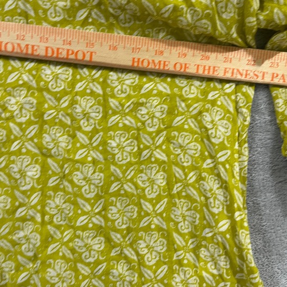 Sigrid Olsen Blouse Womens XL Embroidered Tunic Top 3/4 Sleeve Lime Boho - Picture 6 of 8